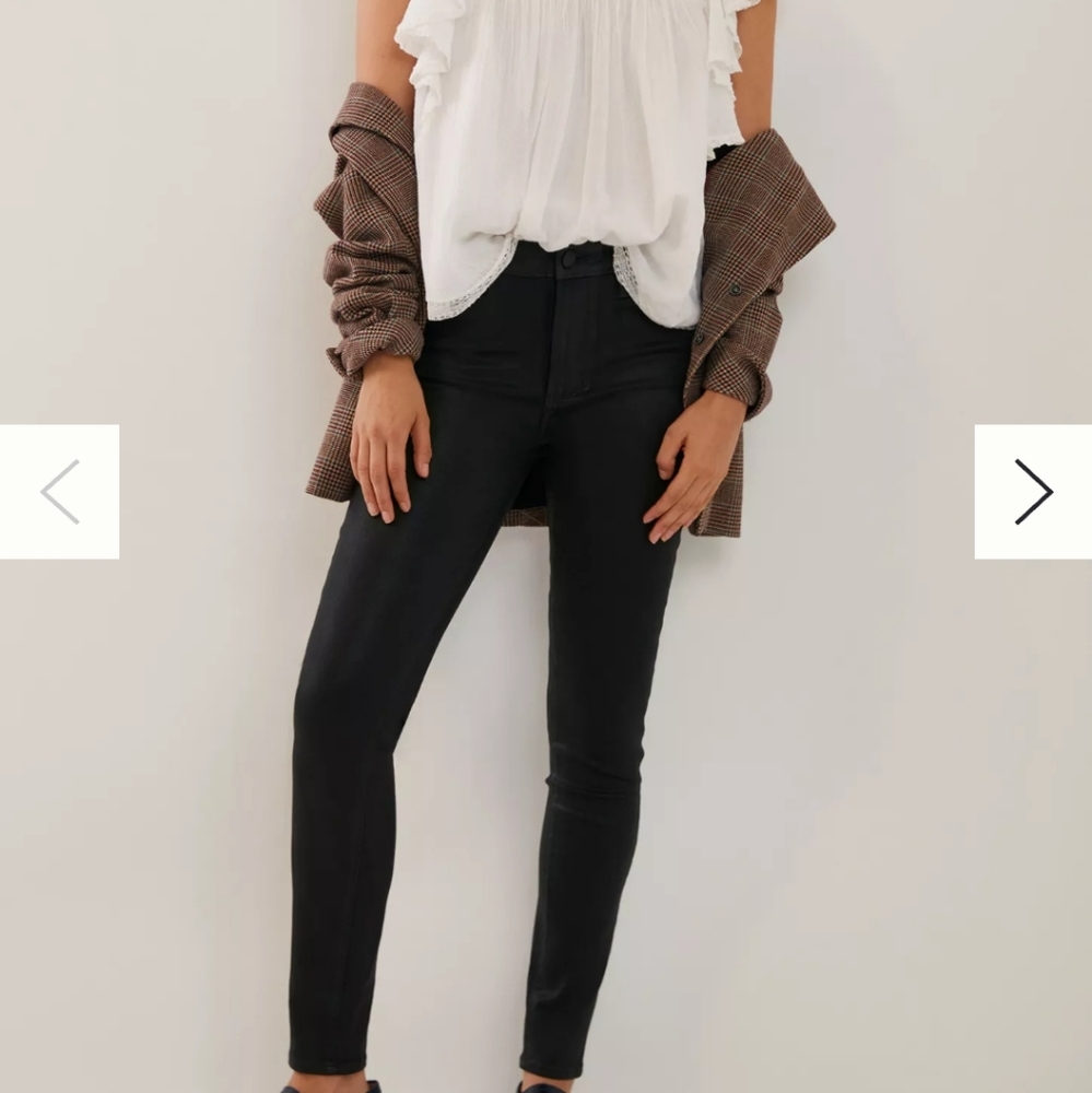 PAIGE  Huxton ankle black luxe coating NWT women's size 32